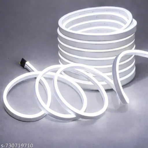 ATULUX Flexible Neon LED Strip Light (5 Meter) – Water Resistant, Cuttable, Adapter Powered DIY Light for Home Décor & Outdoor Use (White)