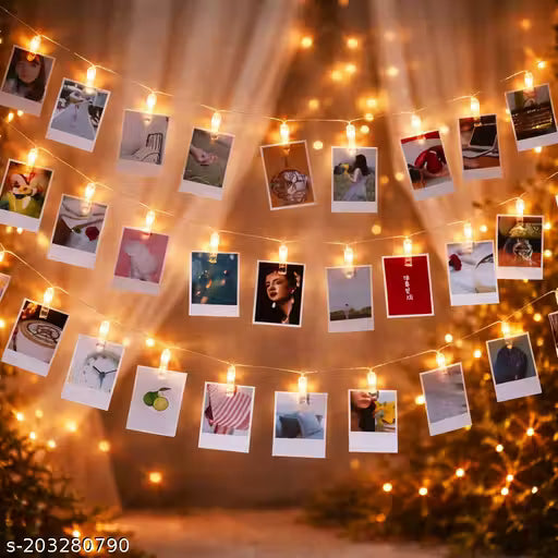 14 Photo Clip LED Electric Operated String Lights for Hging Photos Ideal for Birthday Festival Wedding Party