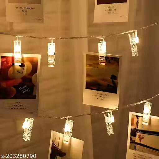14 Photo Clip LED Electric Operated String Lights for Hging Photos Ideal for Birthday Festival Wedding Party