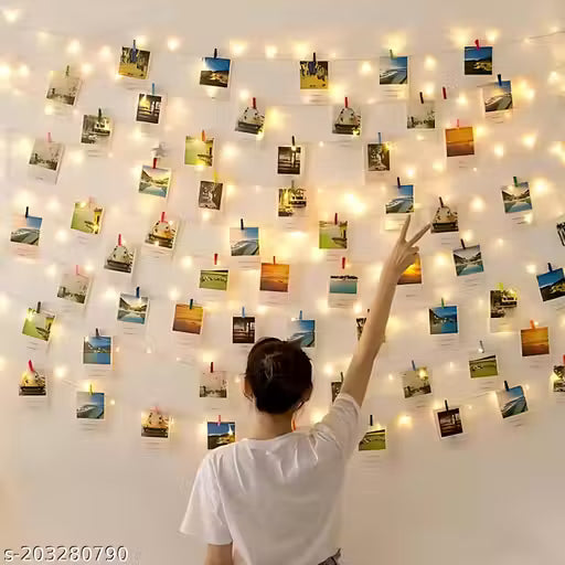14 Photo Clip LED Electric Operated String Lights for Hging Photos Ideal for Birthday Festival Wedding Party