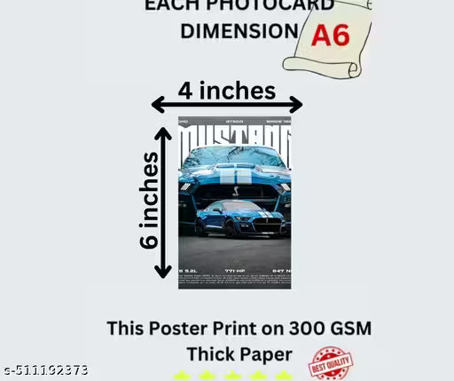 Aesthetic Car Wall Collage Kit || 24pcs (4×6inch) car Aesthetic Posters For Room Decoration Water Resistant Paper Comes With Adhesive Tape (Car )